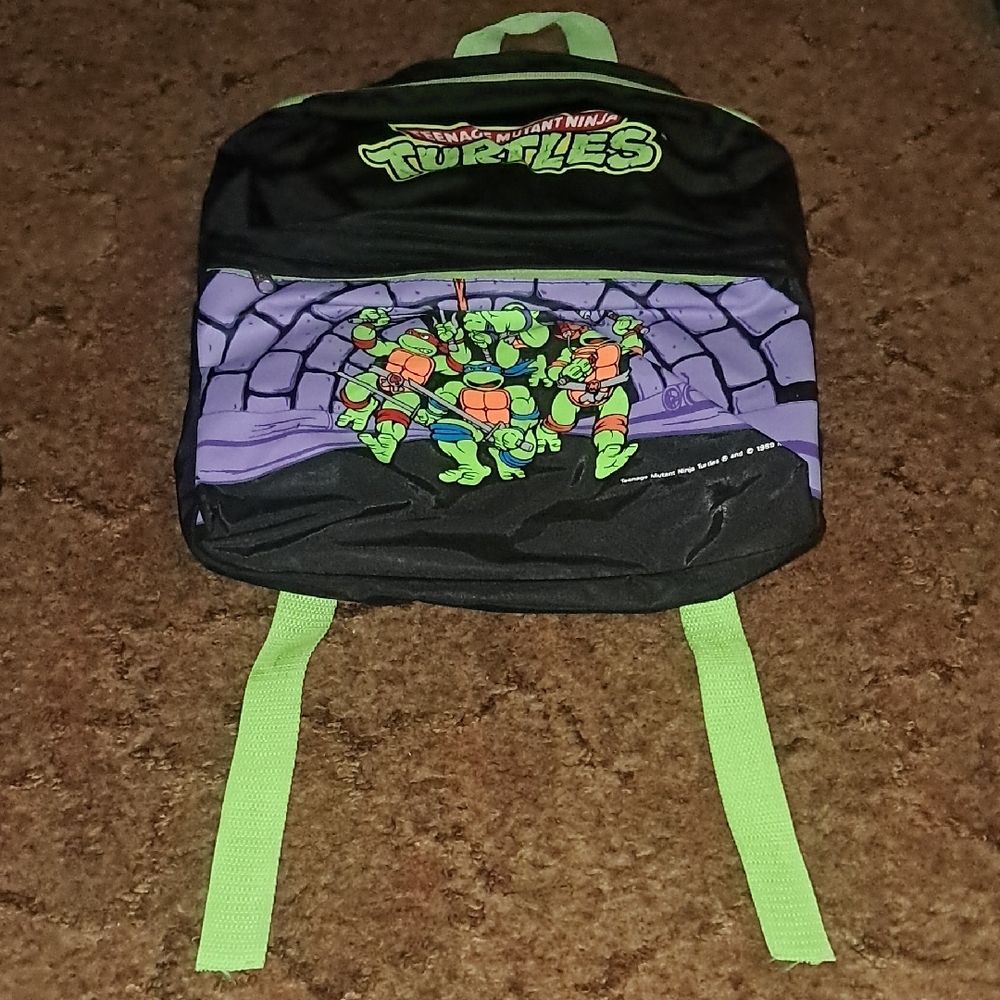 Vintage 1989 Teenage Mutant Ninja Turtles  Kids Backpack 1989